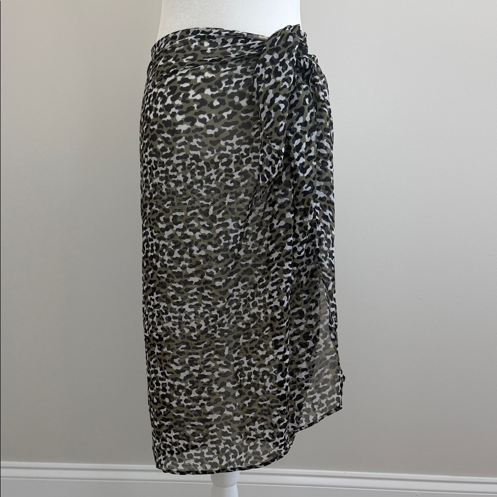Micheal Kors Leopard Print Sarong Cover up One size